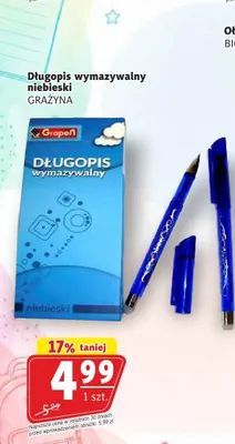 Długopis wymazywalny niebieski Grażyna Grapen promocja w Prim Market