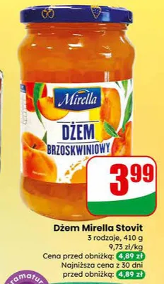 Dżem Mirella 3 rodzaje promocja w Dino