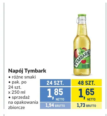 Napój Tymbark promocja w Makro