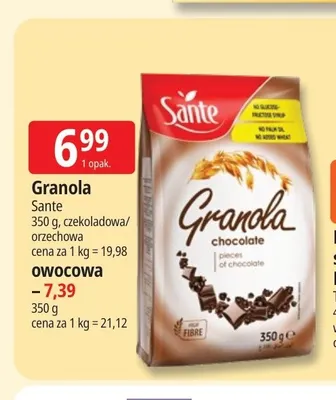 Granola Sante czekoladowa promocja w Leclerc