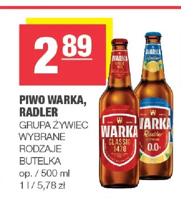 Piwo Warka Classic promocja w SPAR