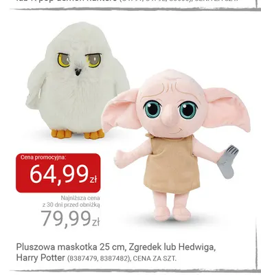 Pluszowa maskotka 25 cm Zgredek Harry Potter promocja w Smyk
