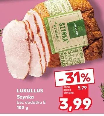 Szynka bez dodatku E promocja w Kaufland