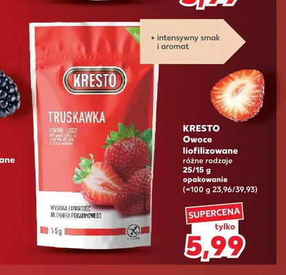Owoce liofilizowane Kresto promocja w Kaufland