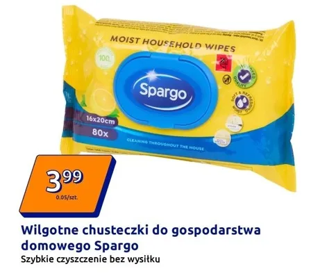 Wilgotne chusteczki do gospodarstwa domowego promocja w Action