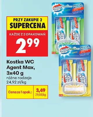 Kostka WC Agent Max promocja w Biedronka