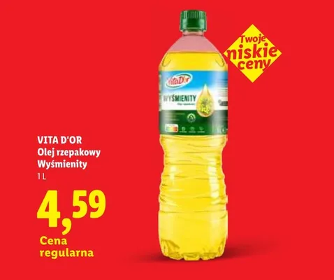 Olej rzepakowy Wyśmienity Vita D'or promocja w Lidl