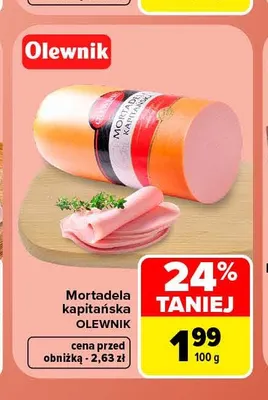 Mortadela kapitańska Olewnik promocja w Carrefour