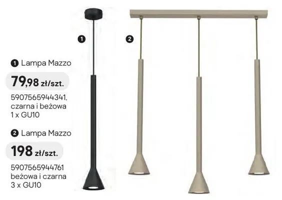 Lampa Mazzo promocja w Castorama