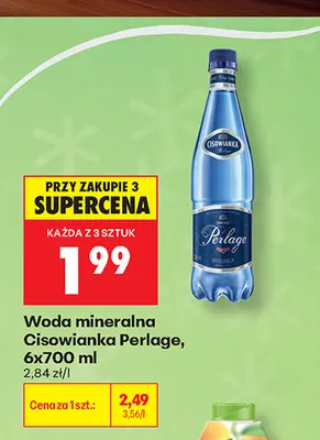 Woda mineralna gazowana Cisowianka Perlage 6-pak promocja w Biedronka