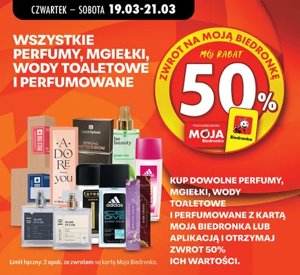 Perfumy, mgiełki, wody toaletowe i perfumowane promocja w Biedronka
