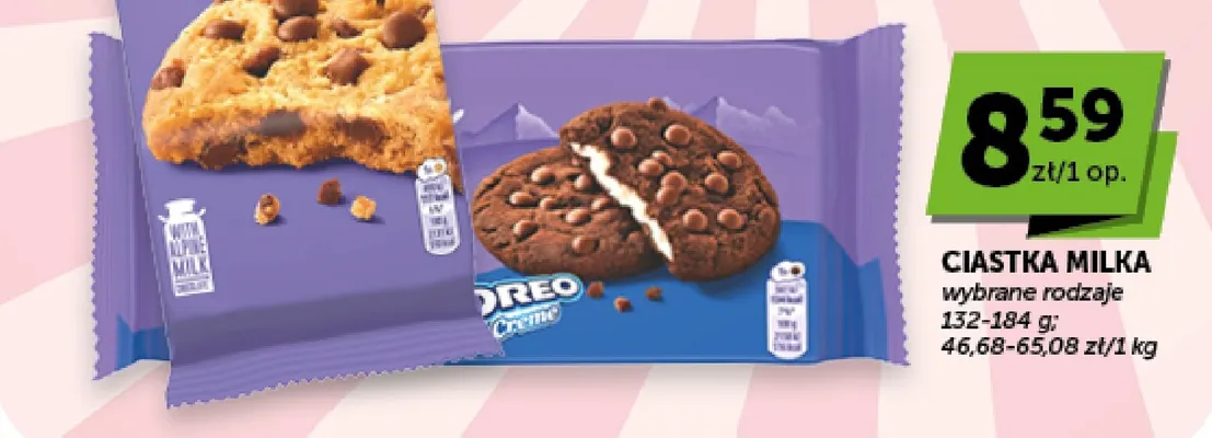Ciastka Milka promocja w Groszek