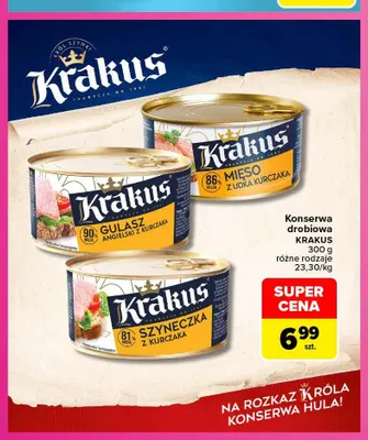 Konserwa drobiowa Krakus szyneczka z kurczaka promocja w Carrefour