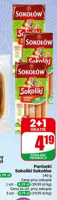 Parówki Sokoliki promocja w Dino