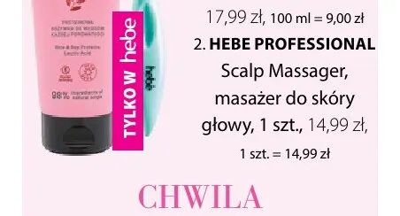 Scalp Massager masażer do skóry głowy Hebe Professional promocja w Hebe