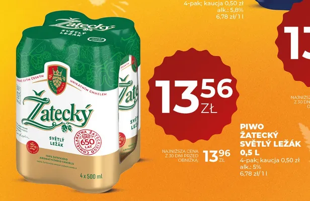 Piwo żatecky světlý ležák promocja w Duży Ben
