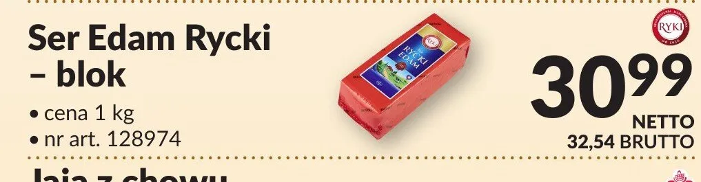 Ser Edam Rycki - blok Ryki promocja w Makro