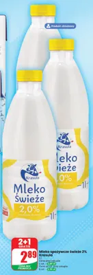 Mleko spożywcze świeże Krasula 2% promocja w Dino
