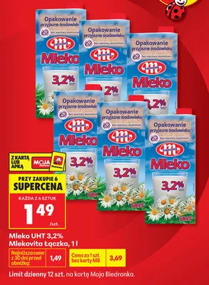 Mleko UHT 3,2% promocja w Biedronka