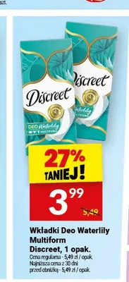 Wkładki Deo Waterlily Multiform Discreet promocja w Twój Market