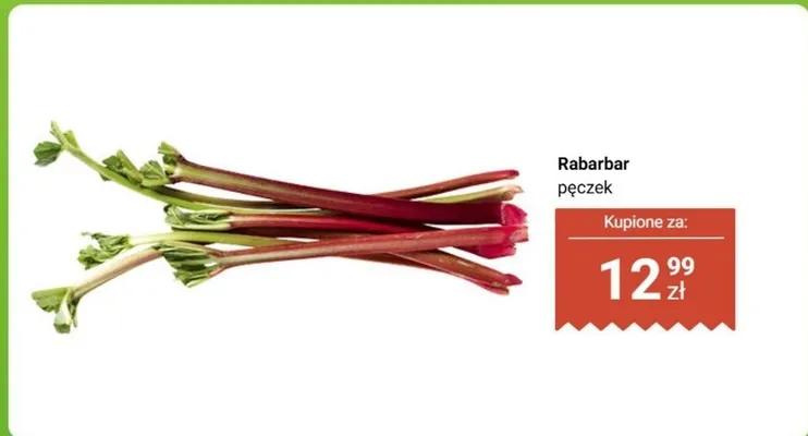 Rabarbar, pęczek promocja w Biedronka