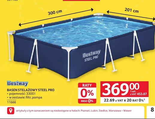 Basen stelażowy Bestway Steel Pro promocja w Selgros