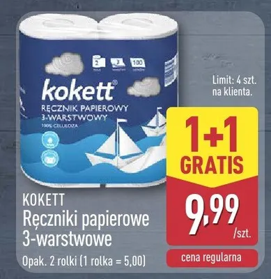 Ręczniki papierowe 3-warstwowe promocja w Aldi