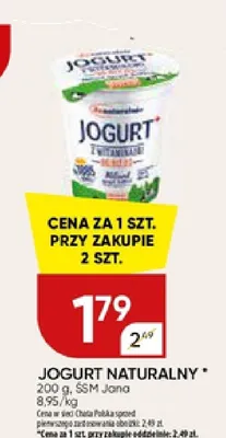 Jogurt naturalny Jana promocja w Chata Polska