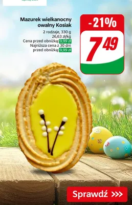 Mazurek wielkanocny owalny, 2 rodzaje promocja w Dino