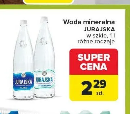 Woda mineralna Jurajska gazowana promocja w Carrefour Market