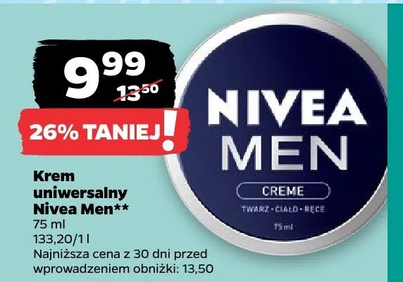 Krem uniwersalny Men promocja w Netto