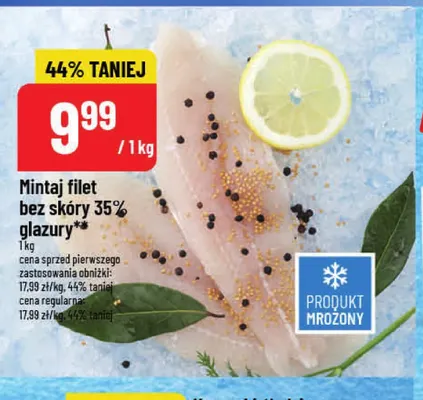 Mintaj filet bez skóry 35% glazury promocja w POLOmarket