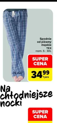 Spodnie od piżamy męskie TEX promocja w Carrefour