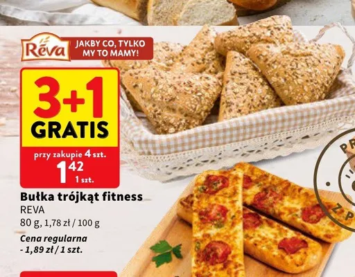 Bułka trójkąt fitness Réva promocja w Intermarche