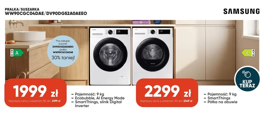 Suszarka Samsung DV90DG52A0AEEO promocja w Max Elektro