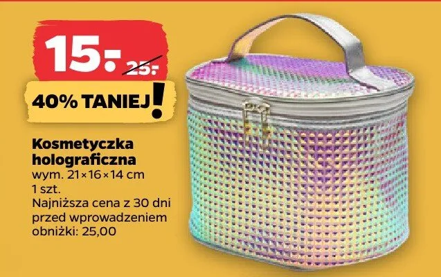 Kosmetyczka holograficzna promocja w Netto