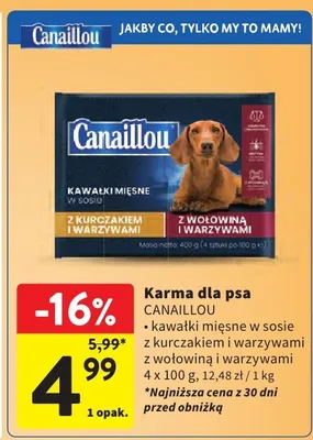 Karma z kawałki mięsne w sosie z kurczakiem i warzywami z wołowiną i warzywami *Najniższa cena z 30 dni przed obniżką promocja w Intermarche