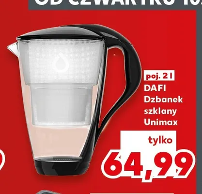 Dzbanek szklany Unimax Dafi promocja w Kaufland