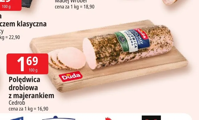 Polędwica drobiowa z majerankiem Cedrob promocja w Leclerc