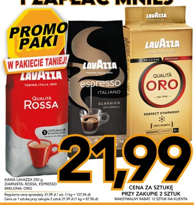 Kawa ziarnista Lavazza Qualità Rossa promocja w Kupiec