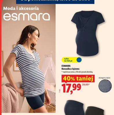 Koszulka ciążowa Esmara promocja w Lidl