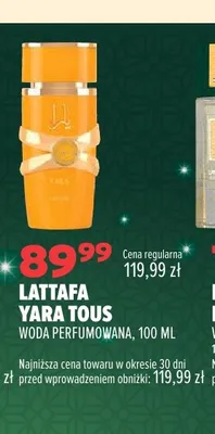 Woda perfumowana Lattafa Yara Tous promocja w Drogerie Natura
