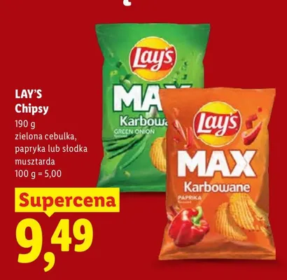 Chipsy Lay's papryka promocja w Lidl