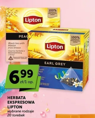 Herbata ekspresowa czarna Lipton Peach promocja w Euro Sklep