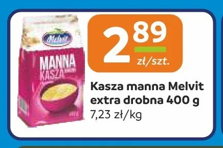 Kasza manna Melvit extra drobna 400g promocja w Społem Częstochowa