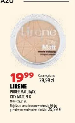 Puder matujący Lirene City Matt promocja w Drogerie Natura