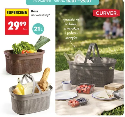Kosz uniwersalny Curver 21 l promocja w Biedronka