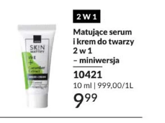 Matujące serum i krem do twarzy 2 w 1 - miniwersja SKIN MATTIFY 10421 promocja w AVON