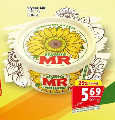 Margaryna Słynne MR roślinne Bunge promocja w Prim Market