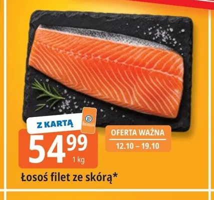 Łosoś filet ze skórą promocja w Leclerc